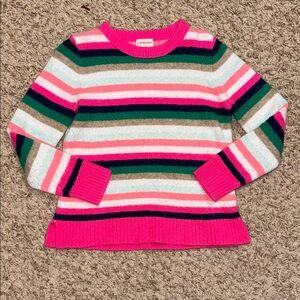 XS/4-5 girls Crewcuts colorful striped sweater.